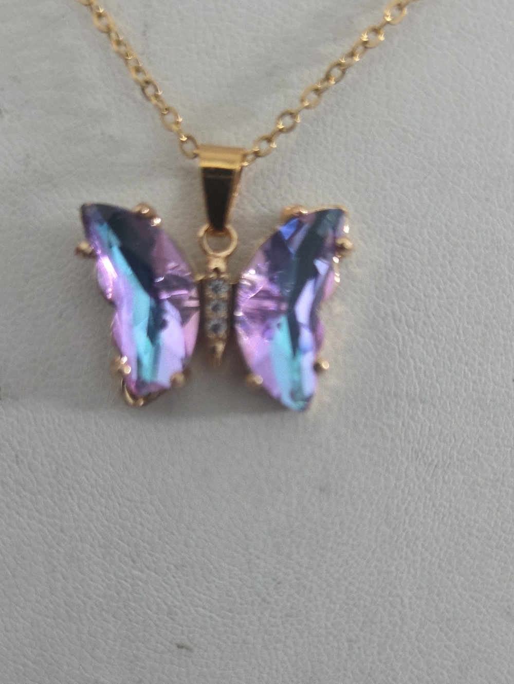 Blue Gem Butterfly Becklace NWT